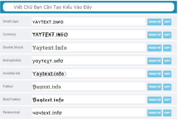 Phân tích về YayText.info – Chỗ tạo kiểu chữ đẹp hay nhất